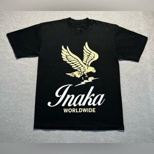 Inaka Power Worldwide Eagle Graphic T-Shirt Black Size Medium